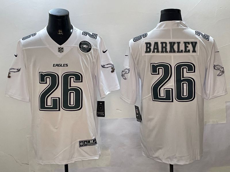 Men Philadelphia Eagles #26 Barkley White 2024 Nike Limited NFL Jersey style 01022